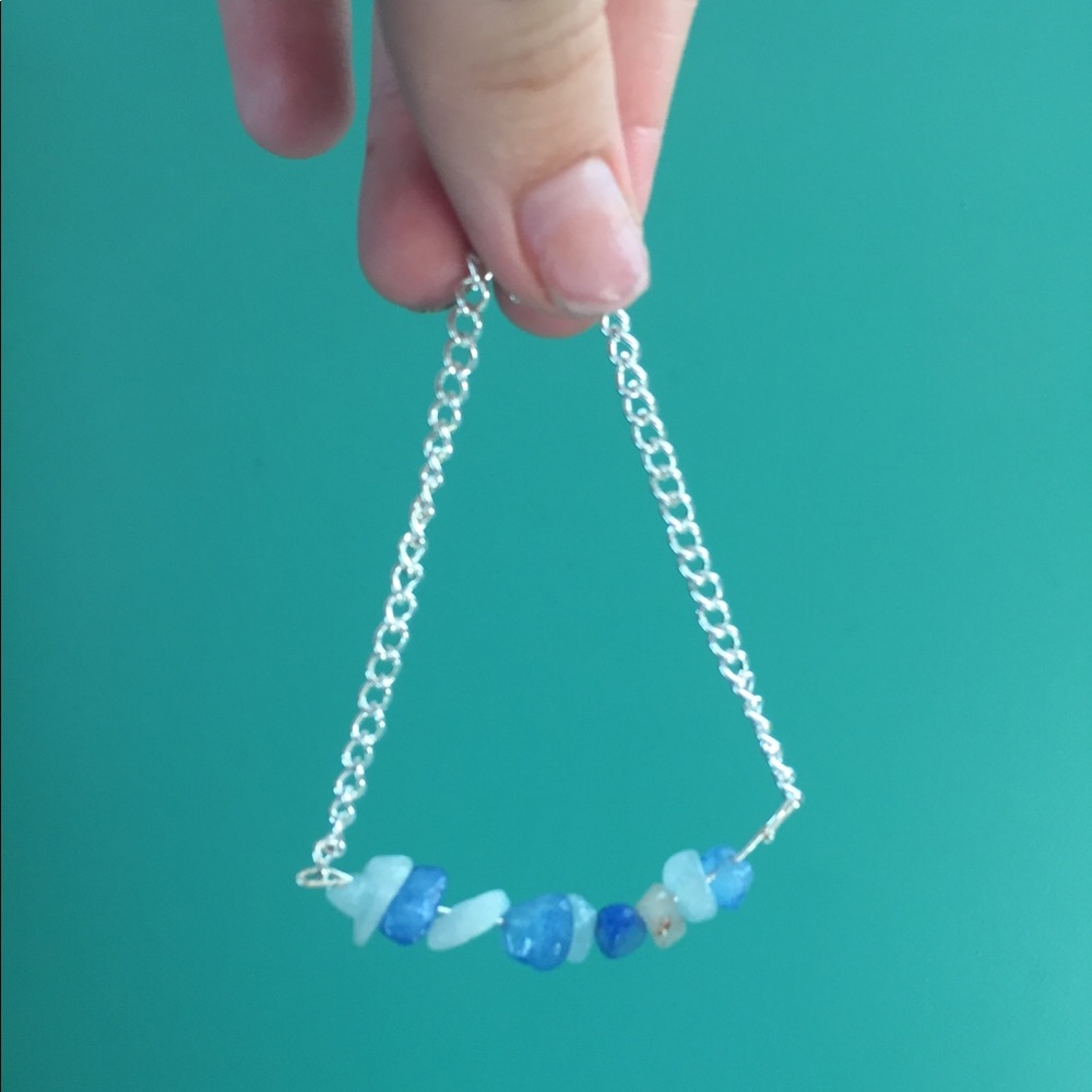 Beautiful Handmade Blue Quart/Aquamarine Bracelet